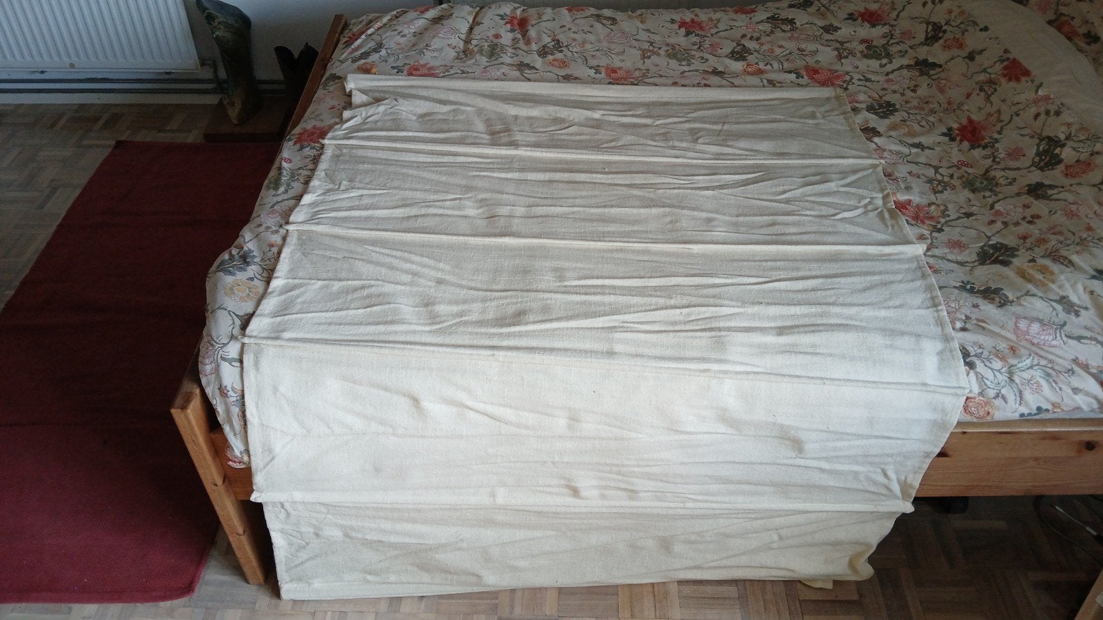 Vouwgordijn 118x160 cm - Crème/Lichtdoorlatend, Ophalen