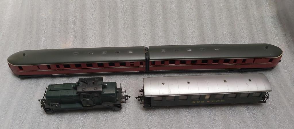 Vintage HO modeltreinen o.a Fleischmann, Gelijkstroom, Fleischmann, Ophalen of Verzenden, Gebruikt