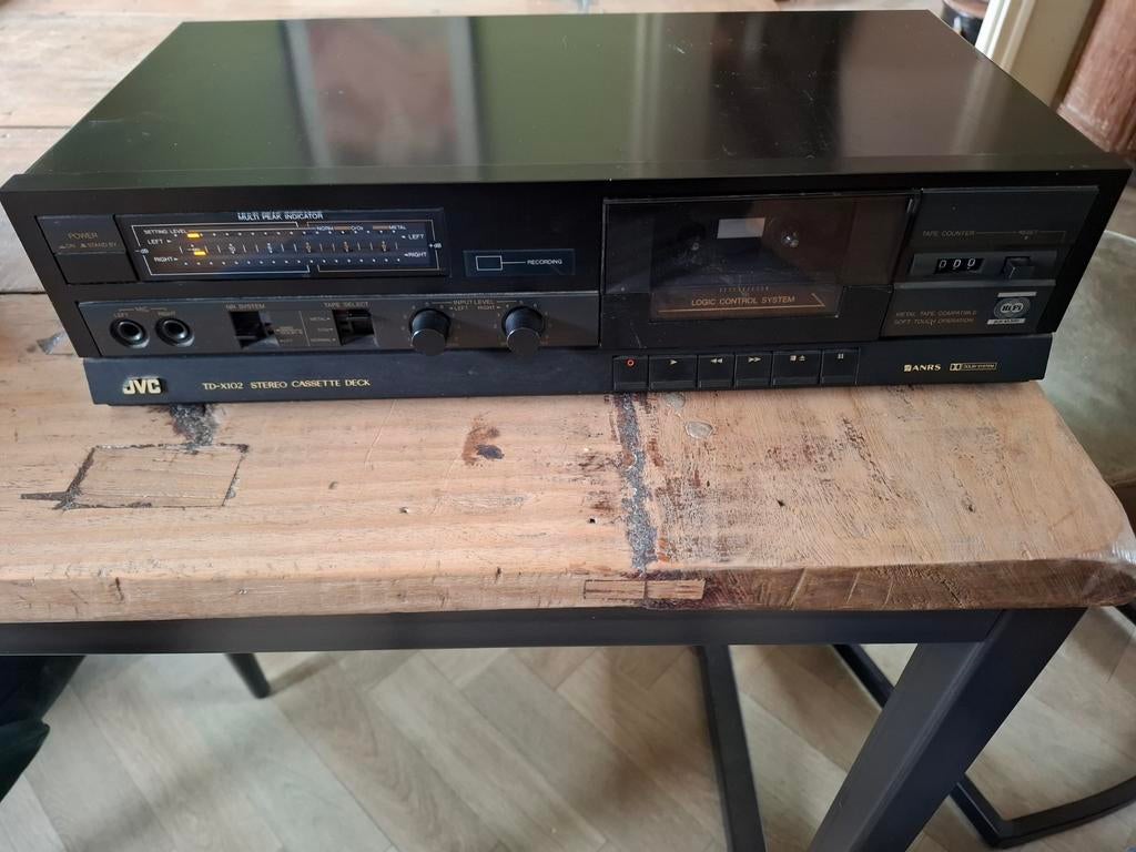 Jvc TD-X102 stereo cassette deck., Ophalen, Enkel, JVC, Tape counter