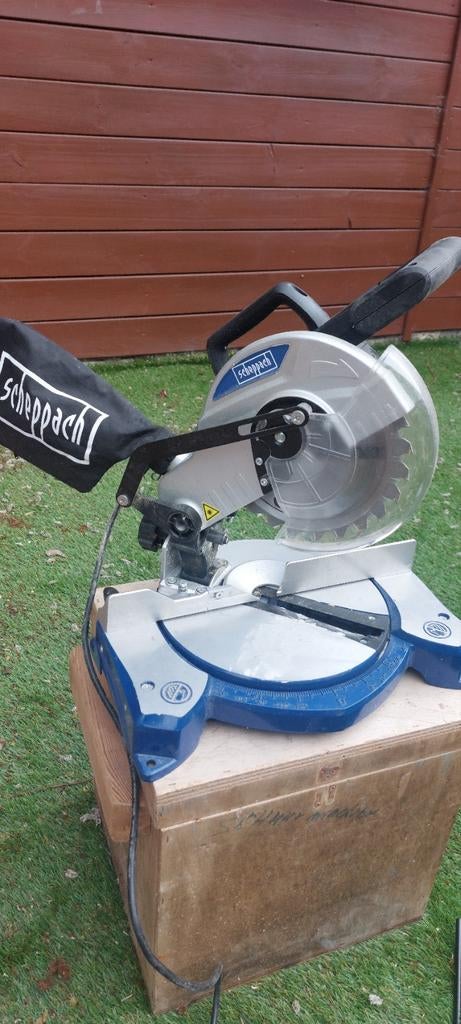 Scheppach HM80L Afkortzaag - Weinig gebruikt, Ophalen of Verzenden, Zo goed als nieuw, Afkortzaag, 1200 watt of meer