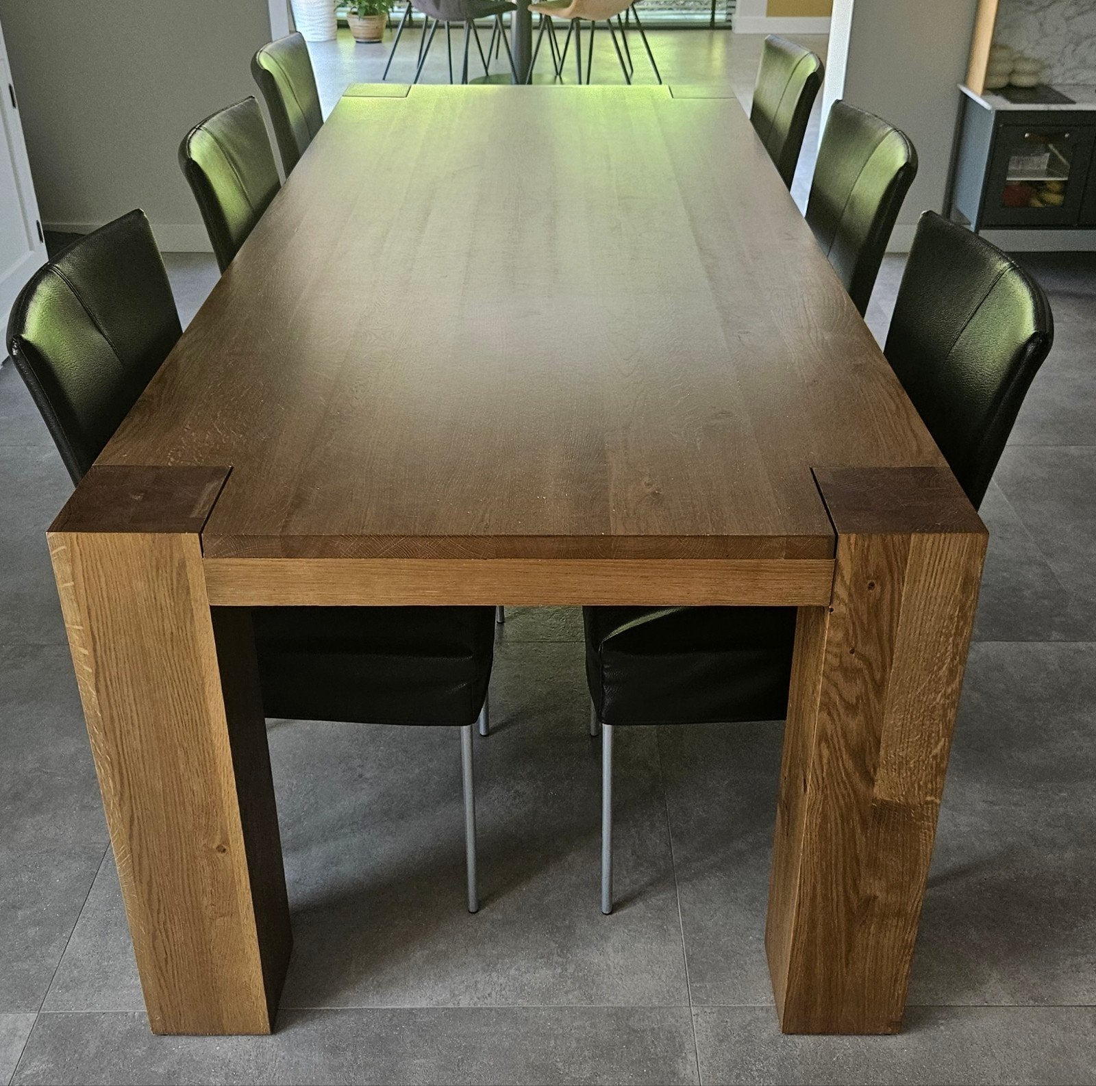 Goossens eettafel 240x100x78 cm, Ophalen, Gebruikt, 100 tot 150 cm, Eikenhout