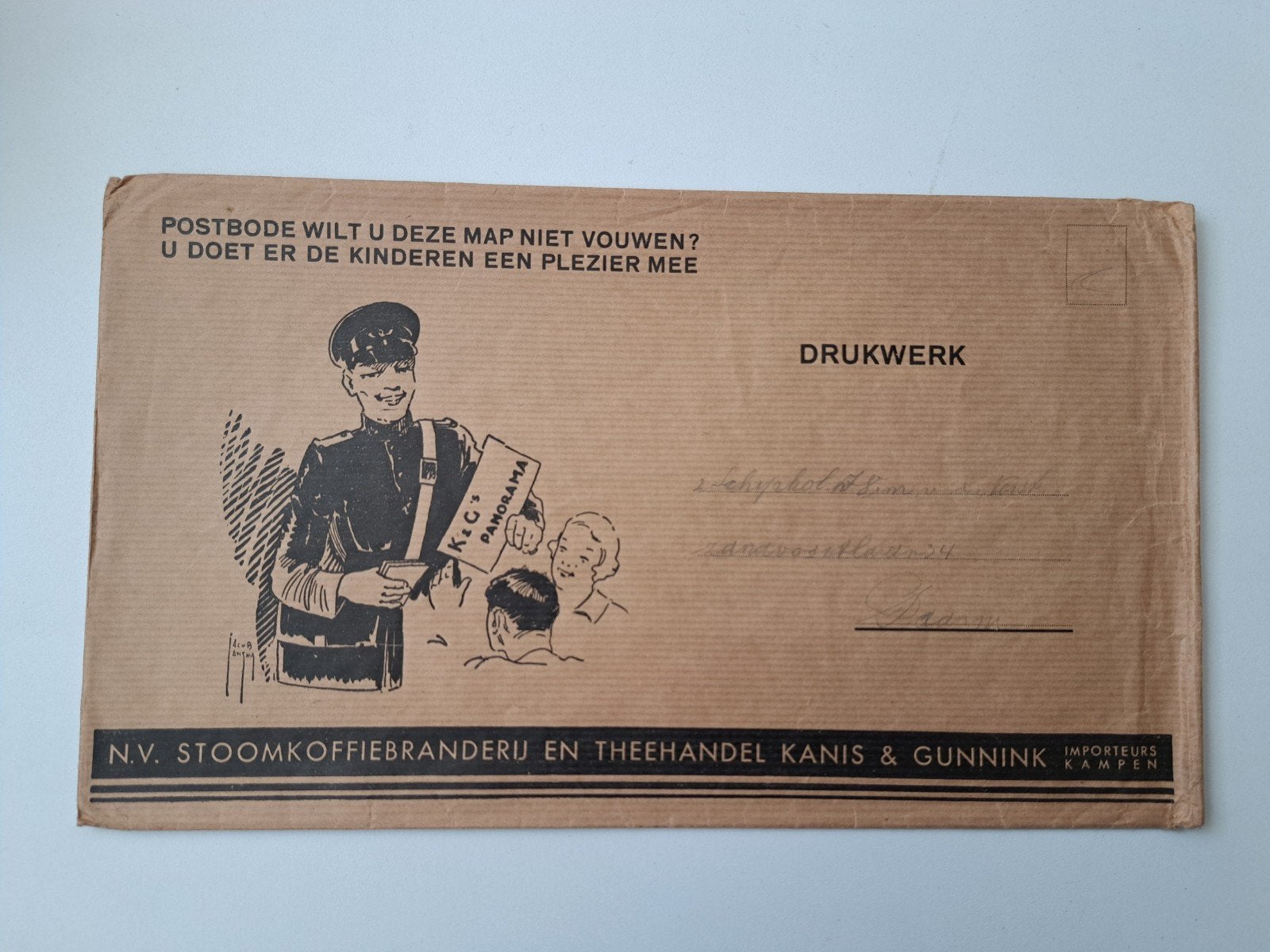 Vintage K&G Panorama envelop - Kanis & Gunnink, Verzamelen, Ophalen of Verzenden