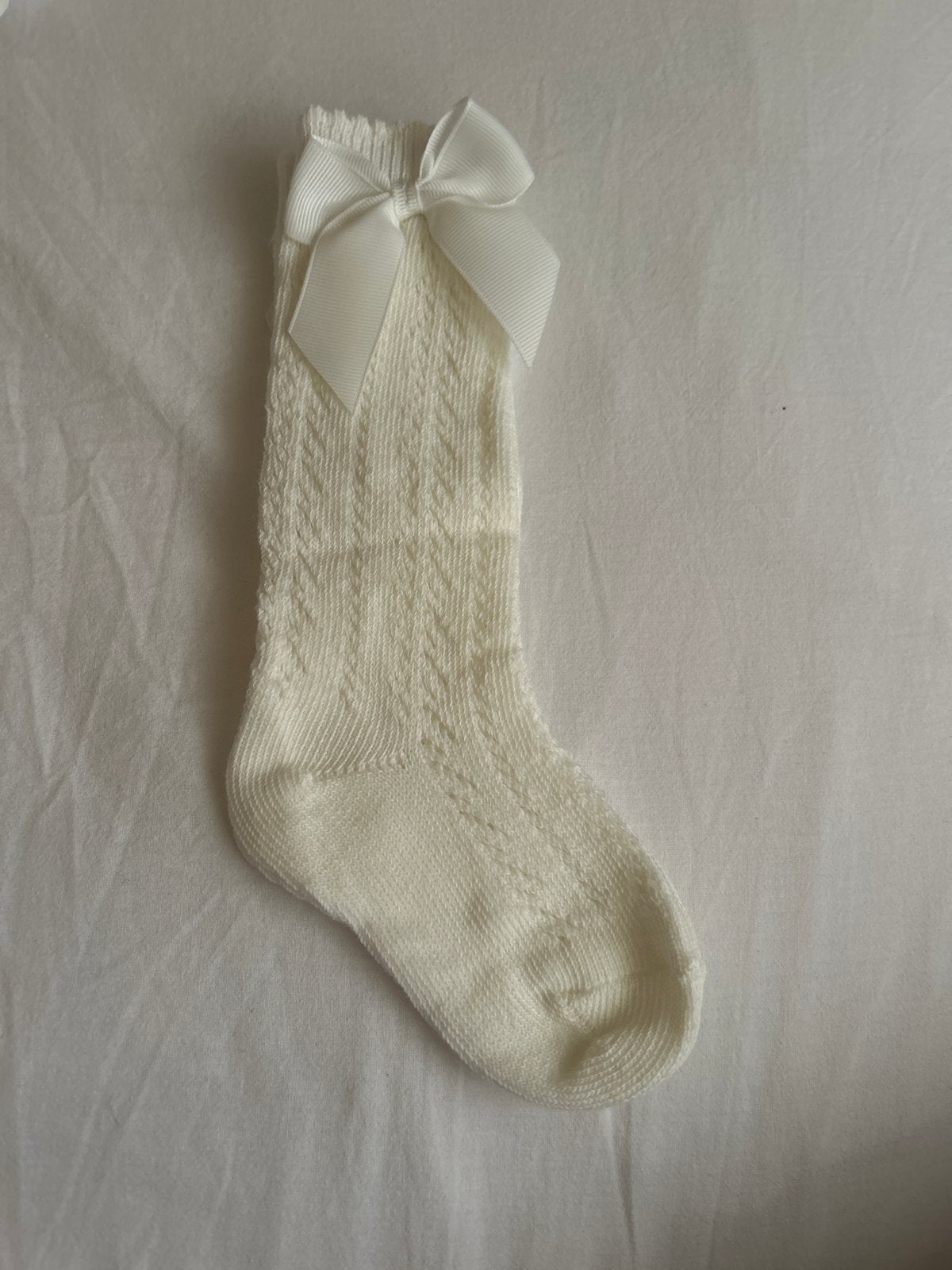 Witte sokjes met strik voor baby/kind, Meisje, Nieuw, Ophalen of Verzenden, Sokjes