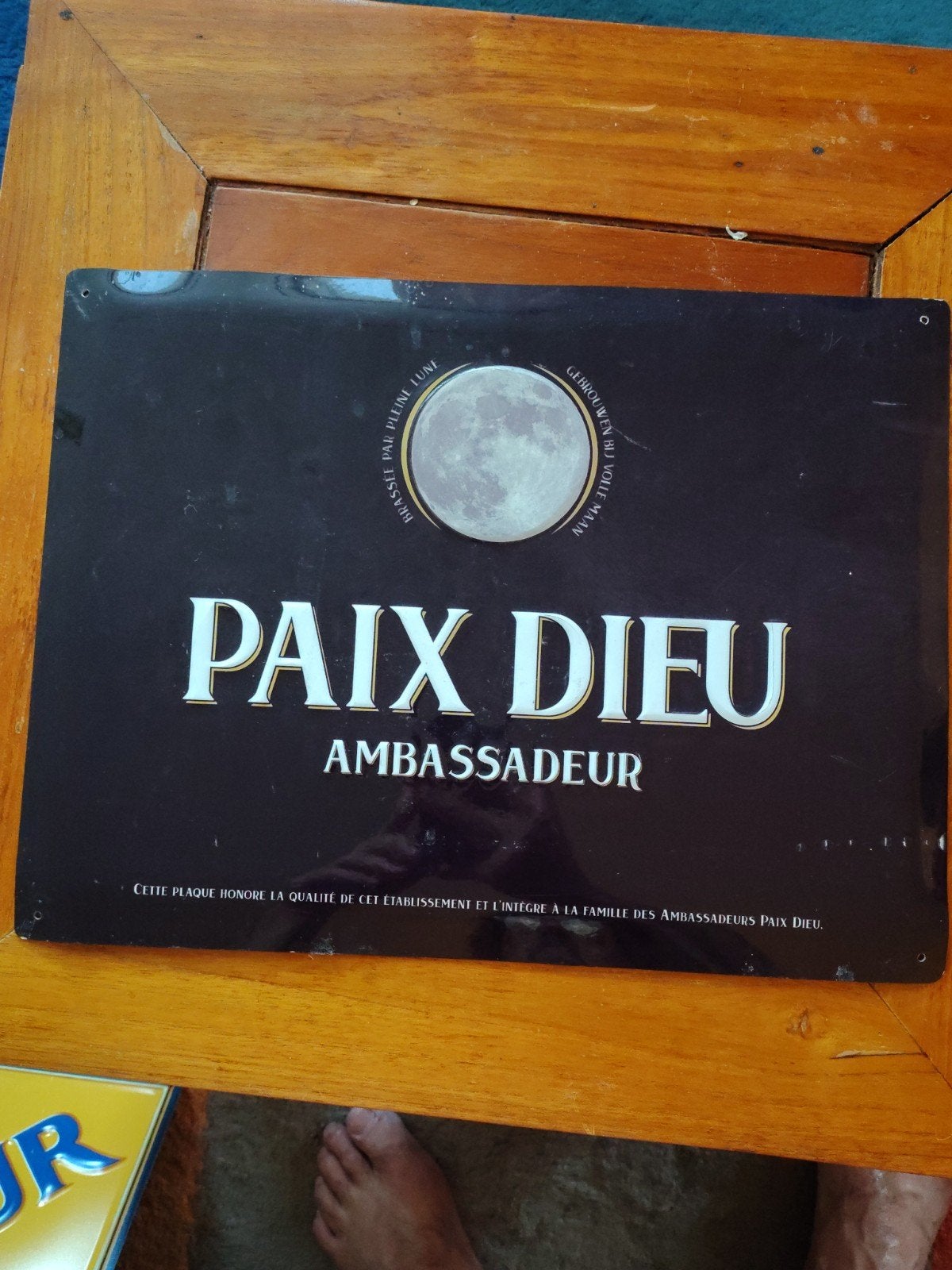 Paix Dieu Ambassadeur Reclamebord - 40x30 cm, Ophalen of Verzenden, Gebruikt, Reclamebord