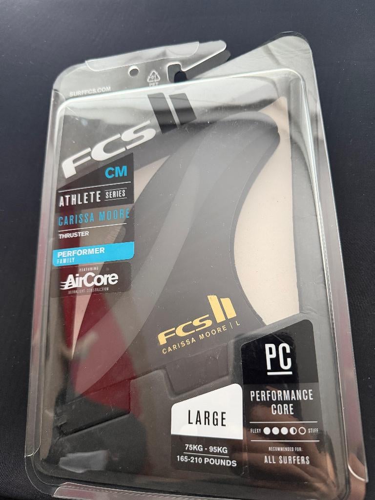 FCS Carissa Moore PC AirCore Thruster - Surf Vinnen - Large, Ophalen of Verzenden, Zo goed als nieuw, Overige typen