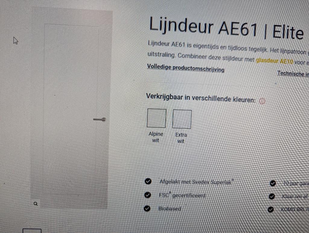 Svedex lijndeur AE61 opdek deur Alpine wit, Ophalen, Nieuw, Binnendeur, 200 tot 215 cm