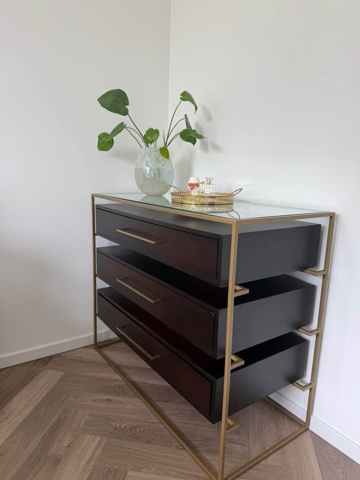 Mango Wood Chest of Drawers, Huis en Inrichting, Kasten | Ladekasten, 50 tot 100 cm, Zo goed als nieuw, 3 of 4 laden, Minder dan 100 cm