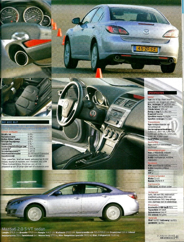 Autovisie dubbeltest Mazda 6 en Renault Laguna 2008, Ophalen of Verzenden, Gelezen, Overige merken