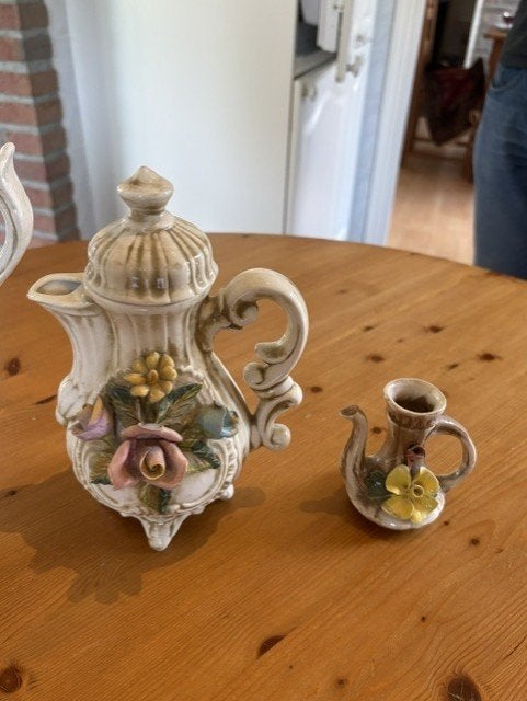 Vintage Bassano Keramiek Set – Terrie, Koffiekan, Melkkan, Antiek en Kunst, Ophalen