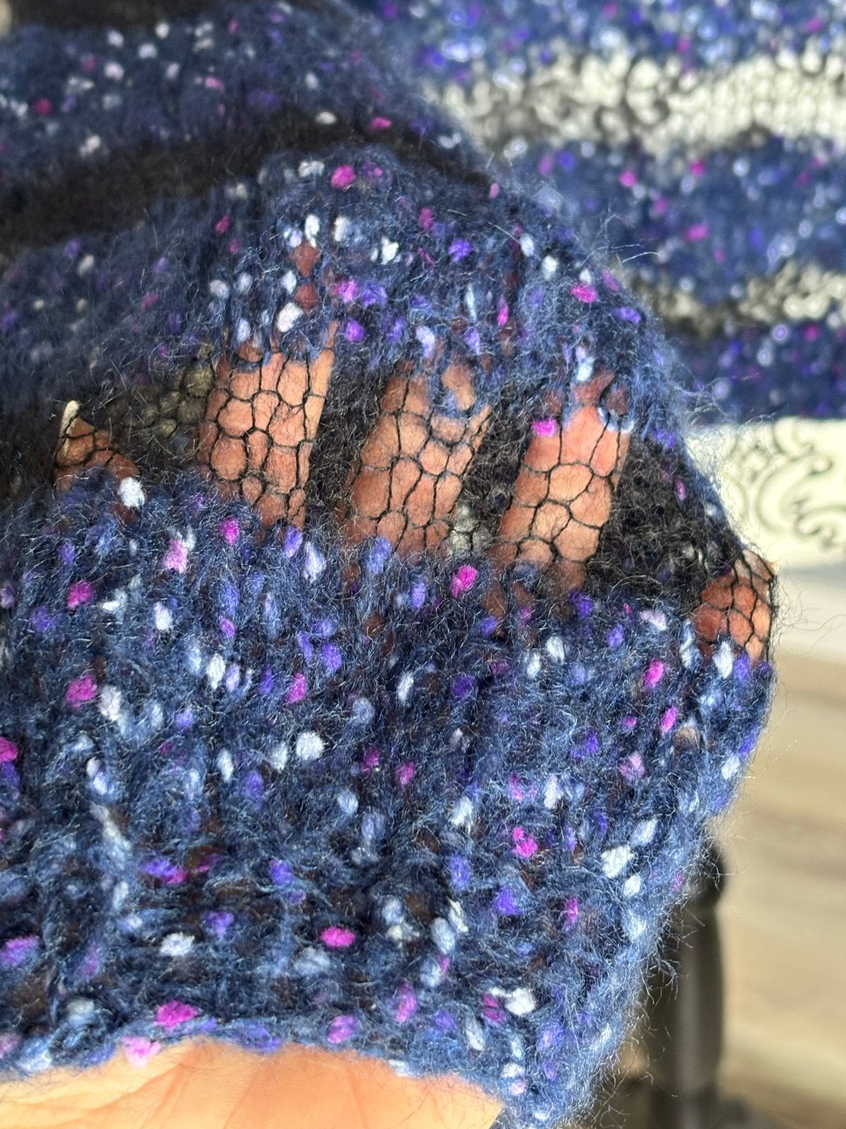 Unieke Oversized Trui met Vleermuismouwen & Kant (S/M), Kleding | Dames, Truien en Vesten, Ophalen of Verzenden, Zo goed als nieuw