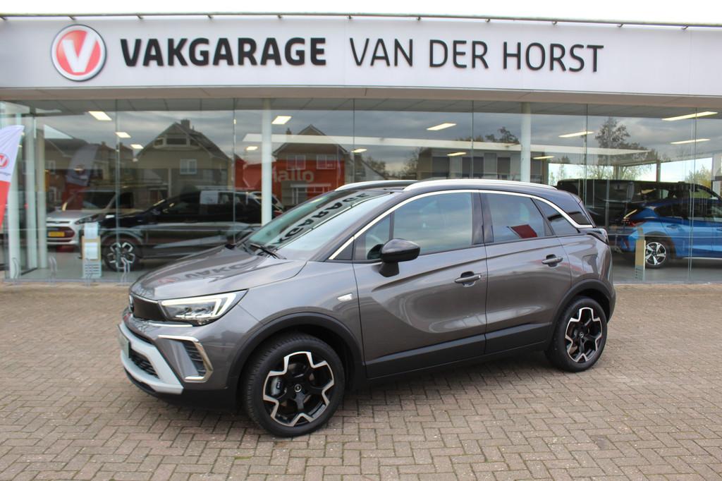 Opel Crossland 1.2-110pk Turbo Ultimate. Mooie en luxe hoogz, 12 maanden, 840 kg, Gebruikt, Zwart