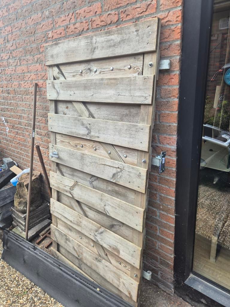 Schuttingdeur 90cm breed, Minder dan 3 meter, Ophalen of Verzenden, Hout, 1 tot 2 meter