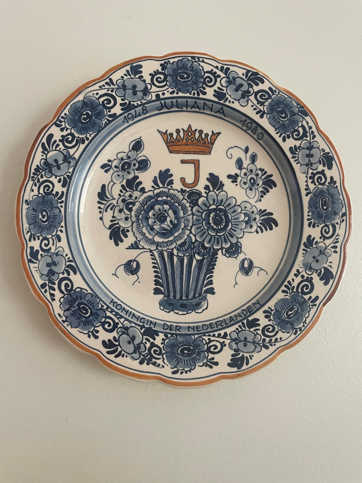 Delfts Blauw Herdenkingsborden Koninklijke Familie, Ophalen of Verzenden