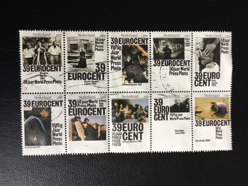956f Nederland 2005 NVPH 2352 tm 2361 World Press Photo, Ophalen of Verzenden, Na 1940, Gestempeld