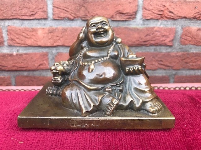 zeldzame bronzen geluksboeddha, Ophalen of Verzenden