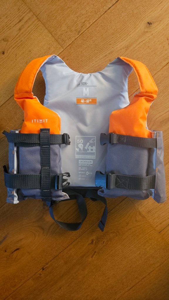 Zwemvest voor kajak, sup of rubberboot 50N+ Itiwit, Ophalen, Zo goed als nieuw, Reddingsvest of Zwemvest, Itiwit