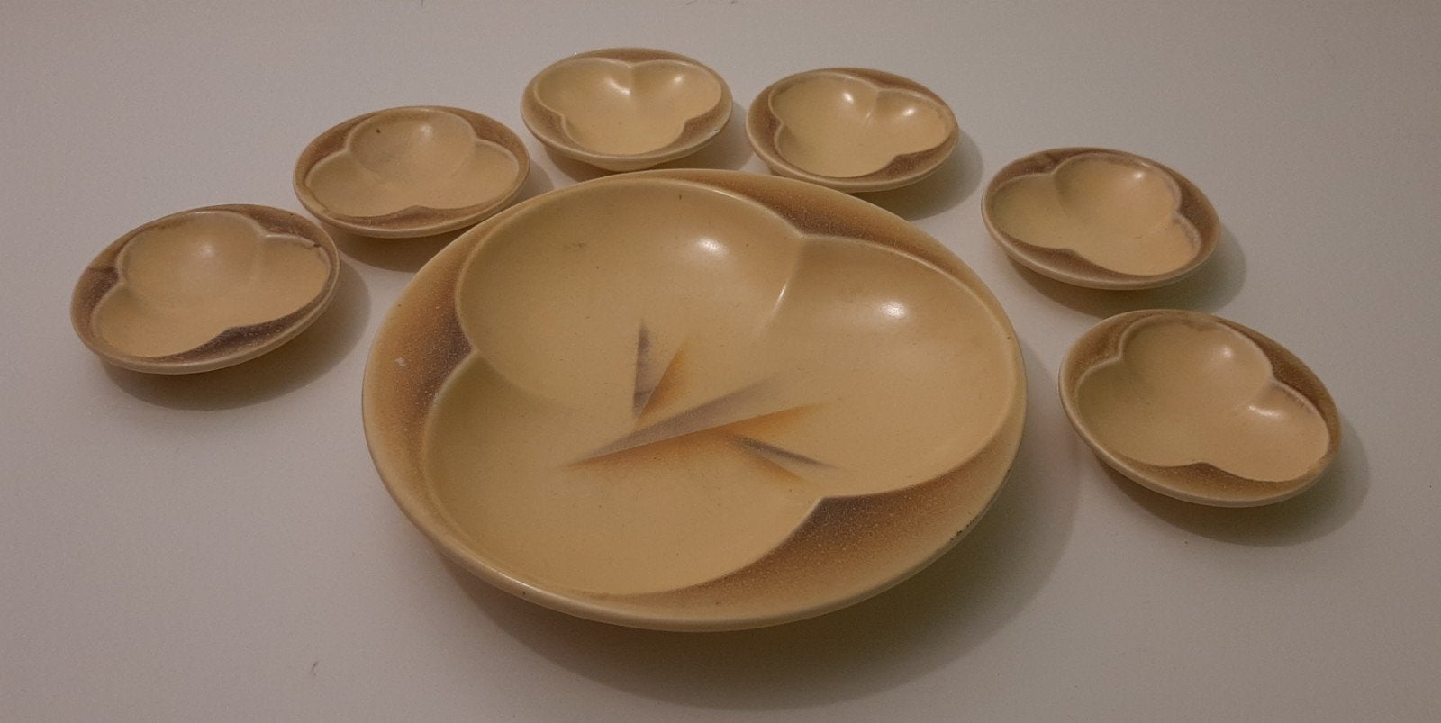 Aïda dekor 252. Art deco snackschaalset. Margarethe Weiss, Ophalen of Verzenden