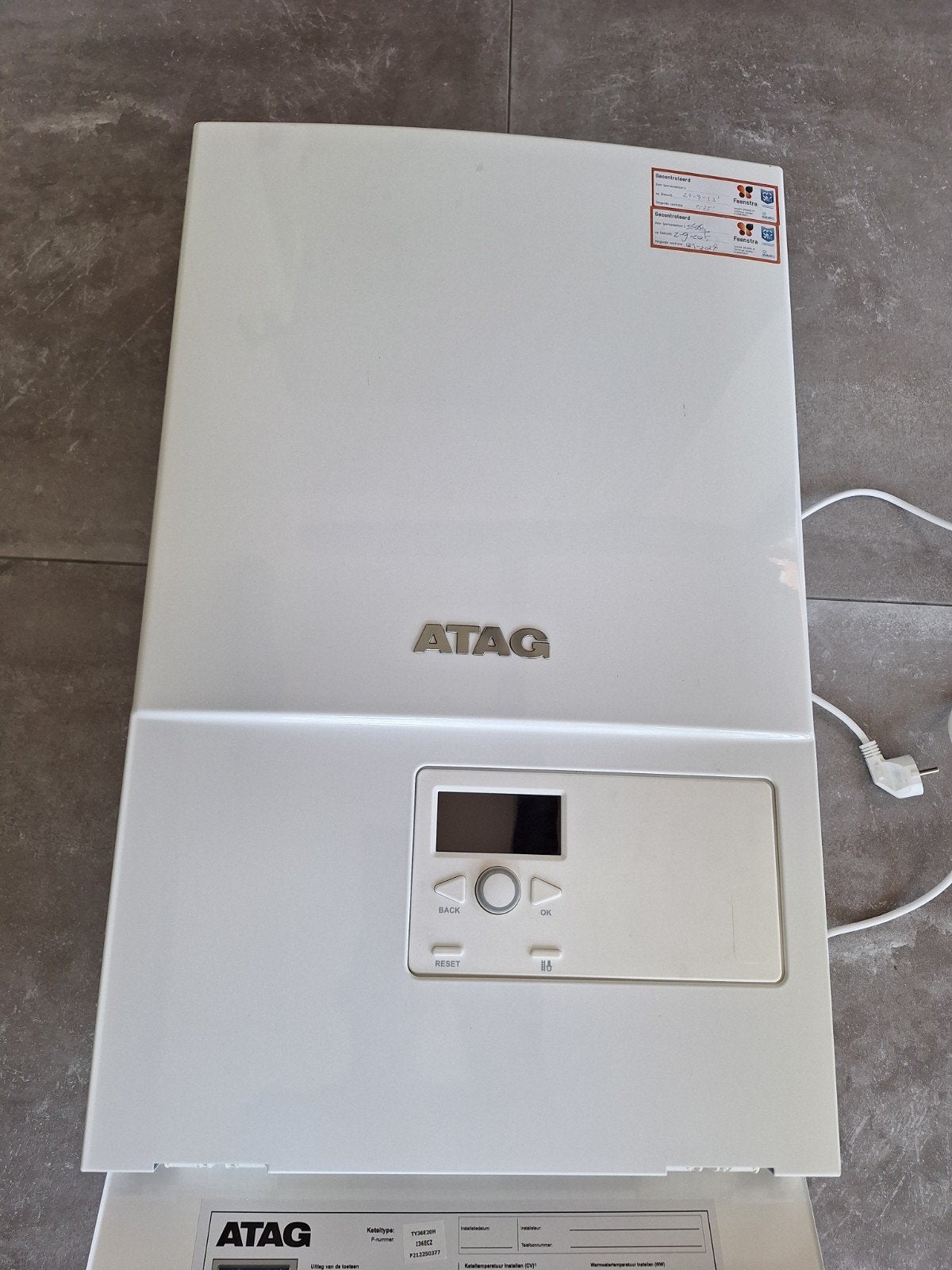 ATAG i36ECZ cv ketel / combiketel van 09-2021 in mooie staat, Ophalen, Gebruikt, Aardgas, Geiser