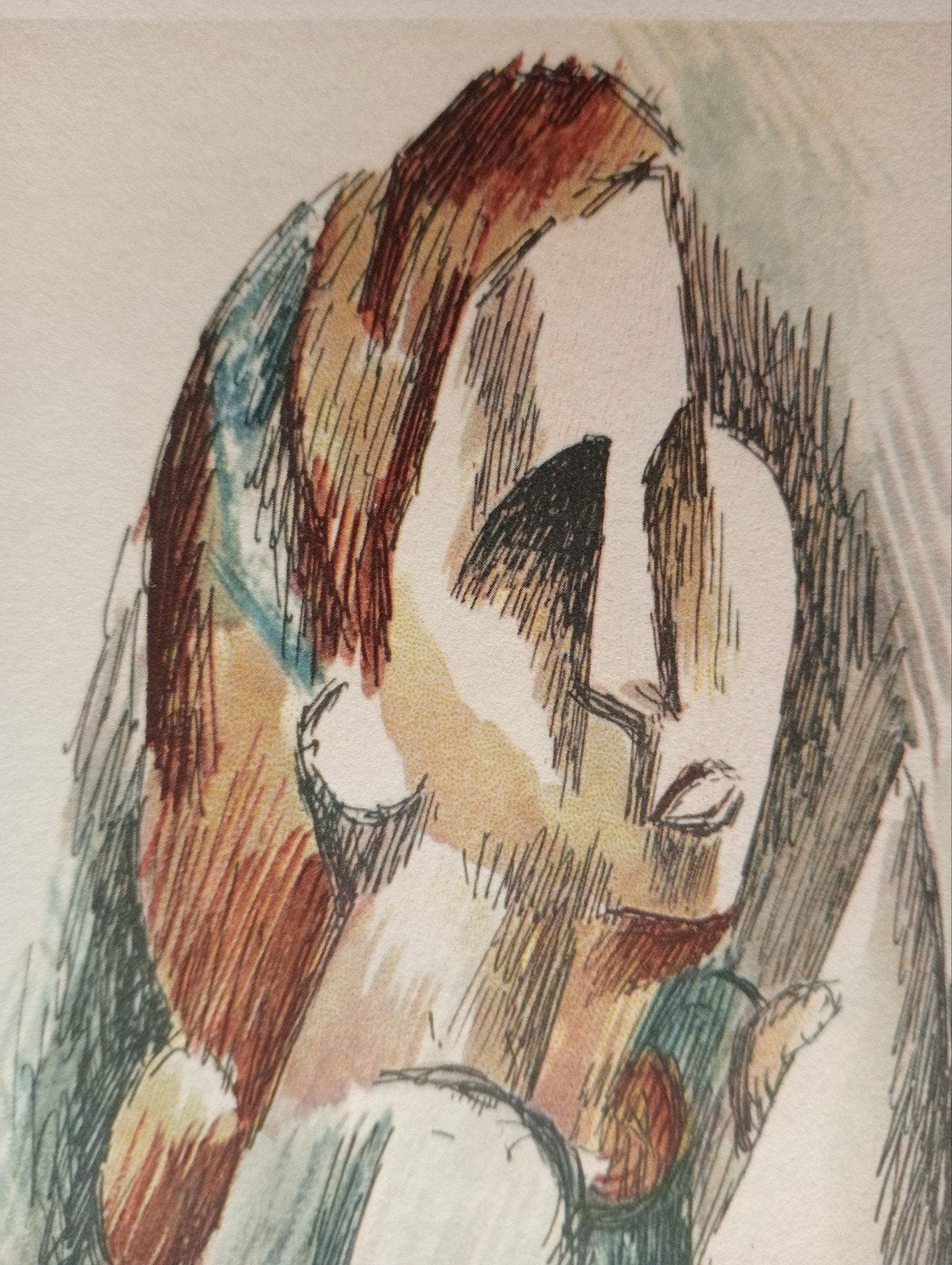 Pablo Picasso prent Kubisme vrouwenfiguur, Ophalen of Verzenden, 1960 tot 1980, Gebruikt, Overige onderwerpen