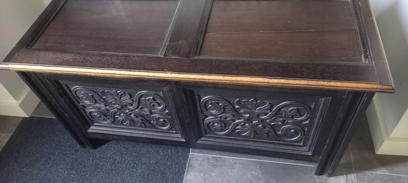 Antieke dekenkist, Huis en Inrichting, Woonaccessoires | Kisten, Ophalen, Gebruikt, 50 tot 100 cm