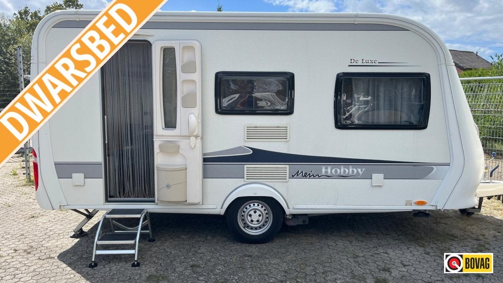 Hobby De Luxe 440 SF Dwars Bed 210CM MOV TENT, Hobby, Bedrijf, Treinzit, Schokbreker
