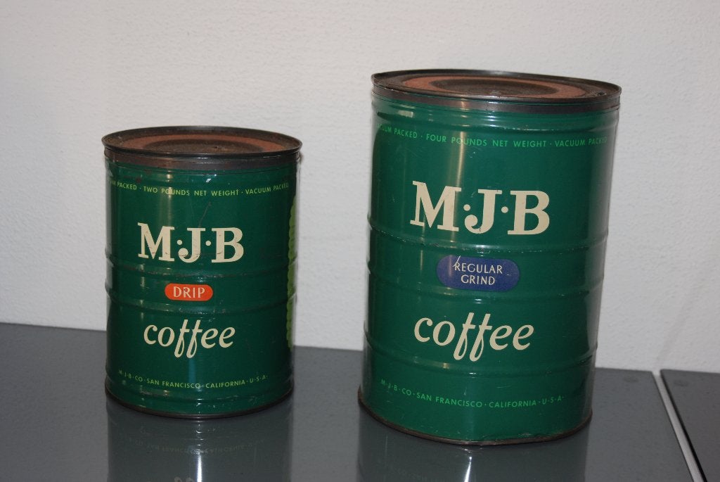 Oude koffie blikken, Verzamelen, Ophalen of Verzenden, Gebruikt, Koffie