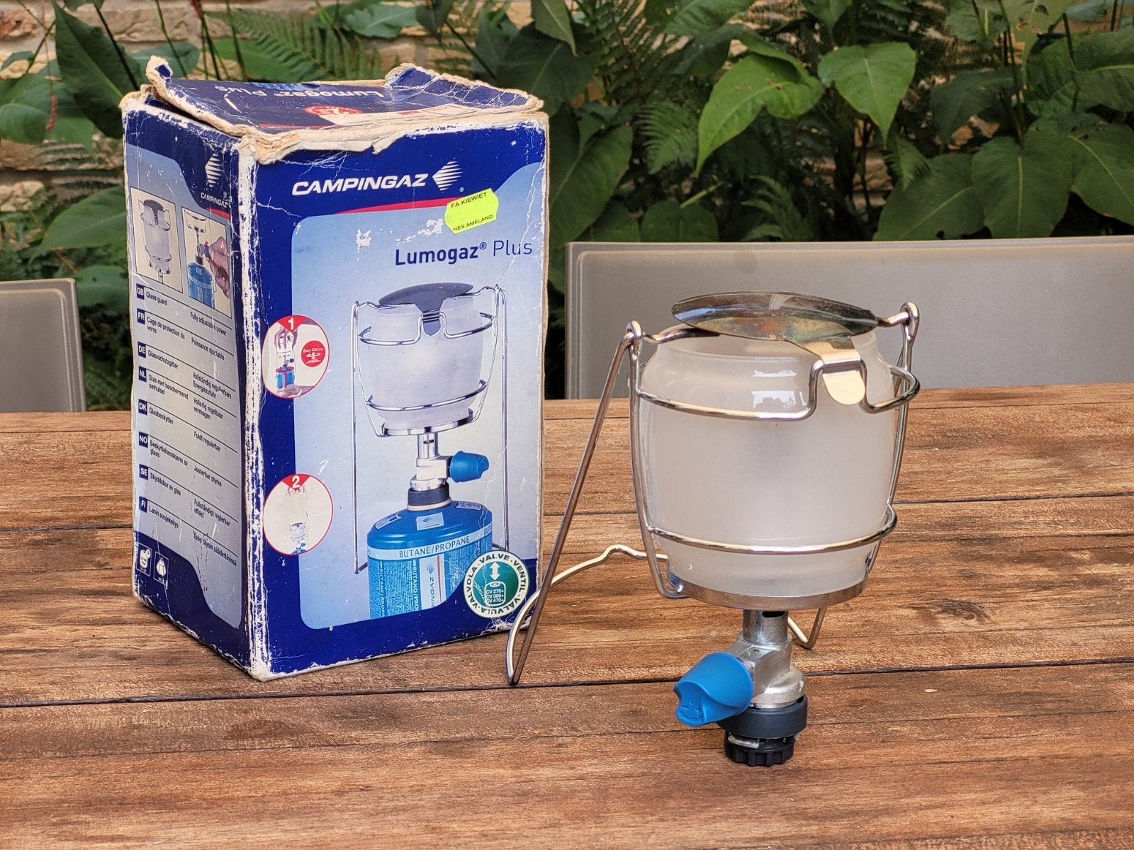 Campingaz Lumogaz Plus gaslamp, Ophalen, Gebruikt