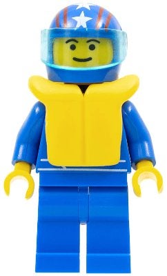 LEGO City oct037a Octan - Blue Oil, Blue Legs, Life Jacket,, Lego, Ophalen of Verzenden, Minifiguur, City