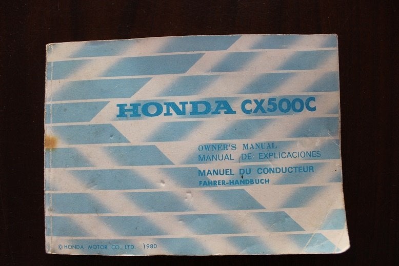 Honda CX500 C 1980 motorcycle owner's manual CX 500C, Motoren, Ophalen of Verzenden, Honda