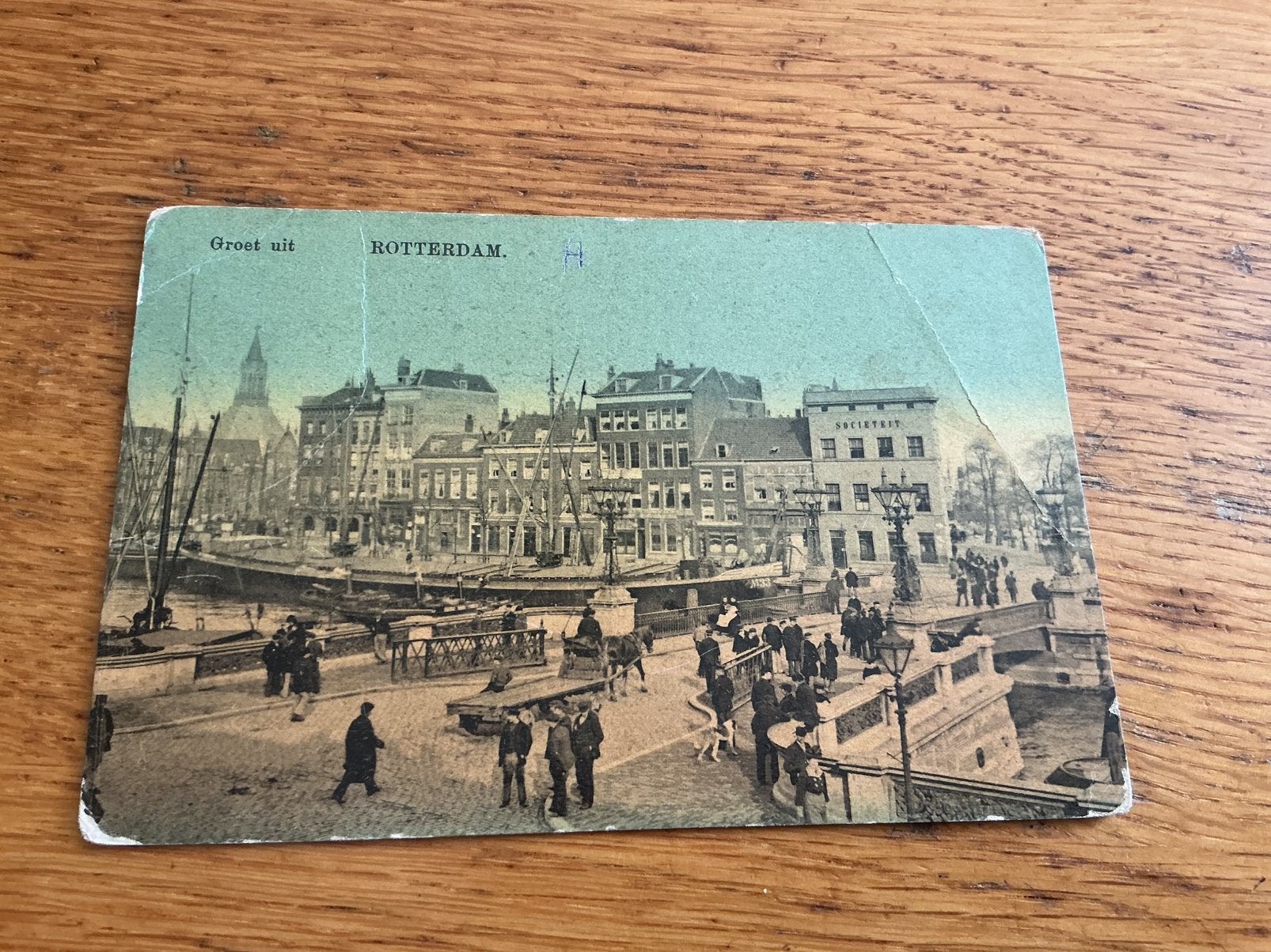 28 Groet uit Rotterdam tulpkaart VOUWEN, Ophalen of Verzenden, Voor 1920, Zuid-Holland
