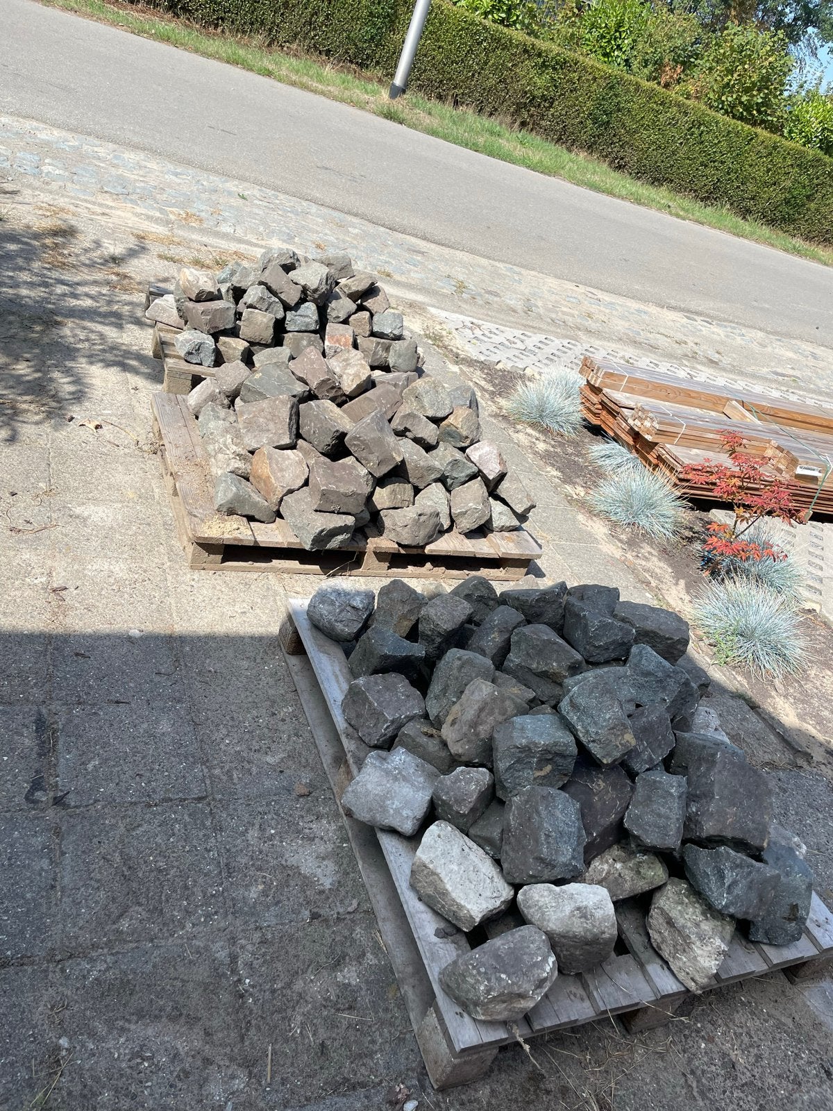 partij natuurstenen keien (kinderkoppen) voor tuin of oprit, Ophalen, Overige materialen, Gebruikt, Kei
