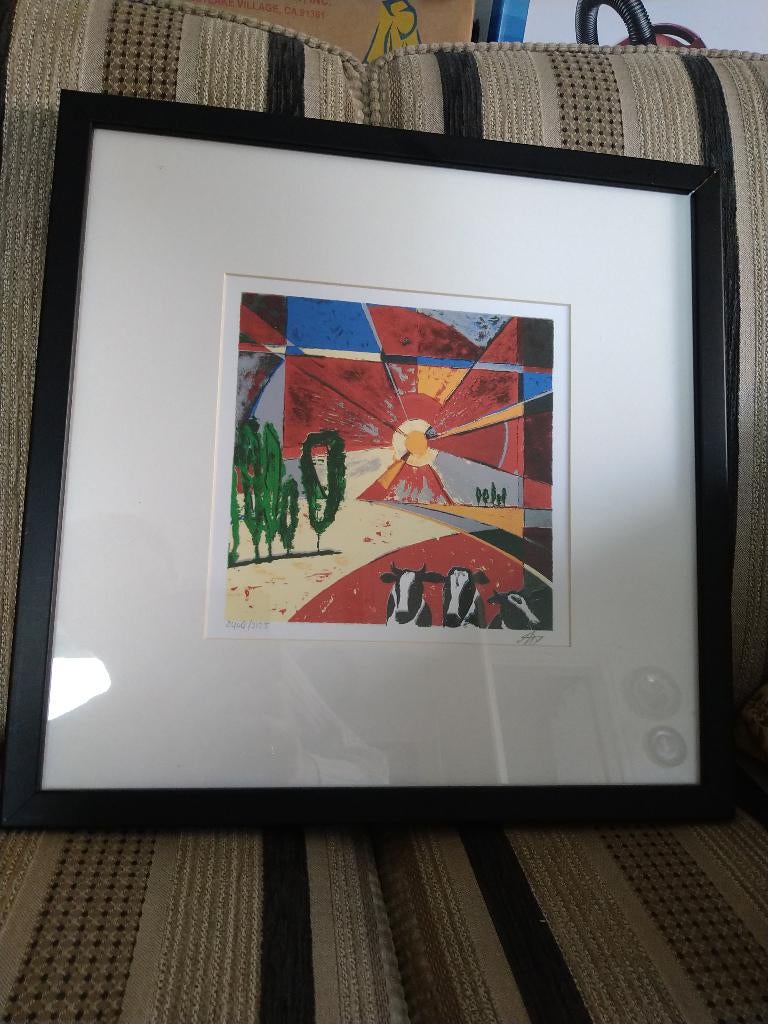 Zeefdruk van ingo leth type kunstwerk grafiek, Antiek en Kunst, Kunst | Schilderijen | Klassiek, Ophalen of Verzenden