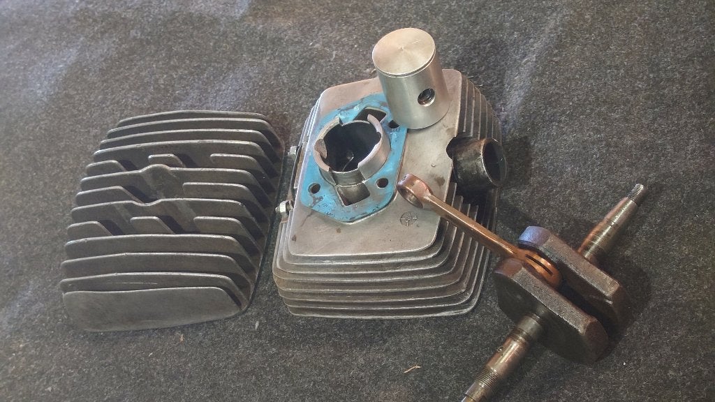 Zundapp 517 cylinder/zuiger/kop/krukas, Ophalen of Verzenden, Gebruikt, Cilinder