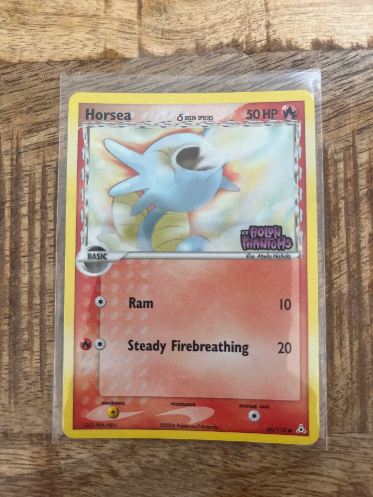 Horsea Reverse Holo - Holon Phantoms Pokémon Kaart, Ophalen, Zo goed als nieuw, Losse kaart, Foil