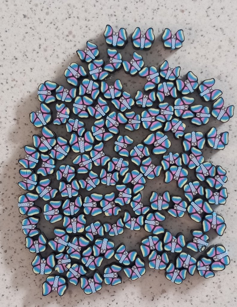 Vlinder blauw polymeer kralen, Ophalen of Verzenden, Nieuw, Kraal