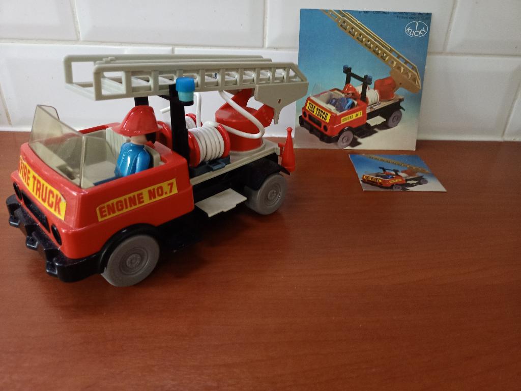 Vintage Playmobil 3236 Brandweerwagen - system klicky, Ophalen, Gebruikt