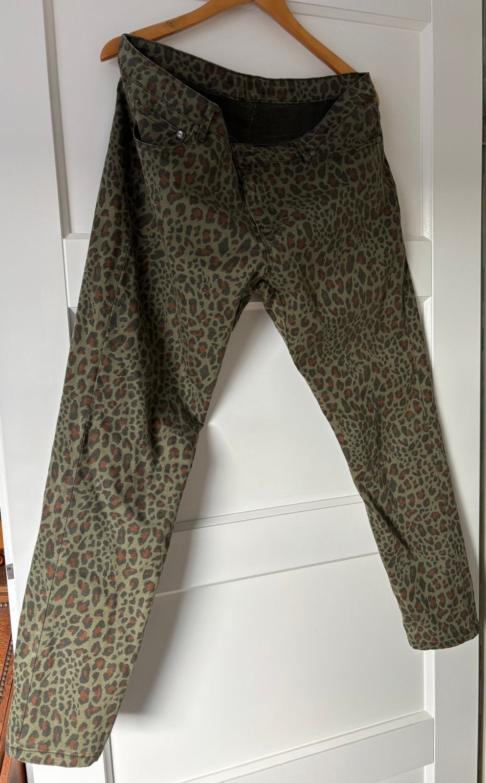 Leuke broek luipaard print maat 46, Bruin, Maat 46/48 (XL) of groter, Ophalen of Verzenden, Zo goed als nieuw