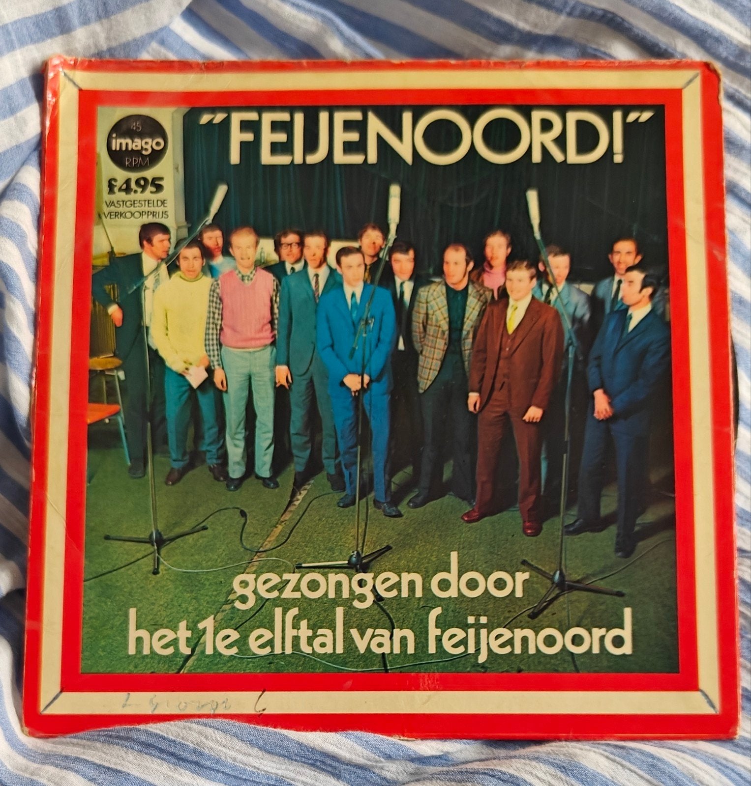 Feijenoord! - Gezongen door het 1e elftal van Feijenoord, Cd's en Dvd's, Vinyl Singles, LP, Gebruikt, 7 inch, Ophalen of Verzenden