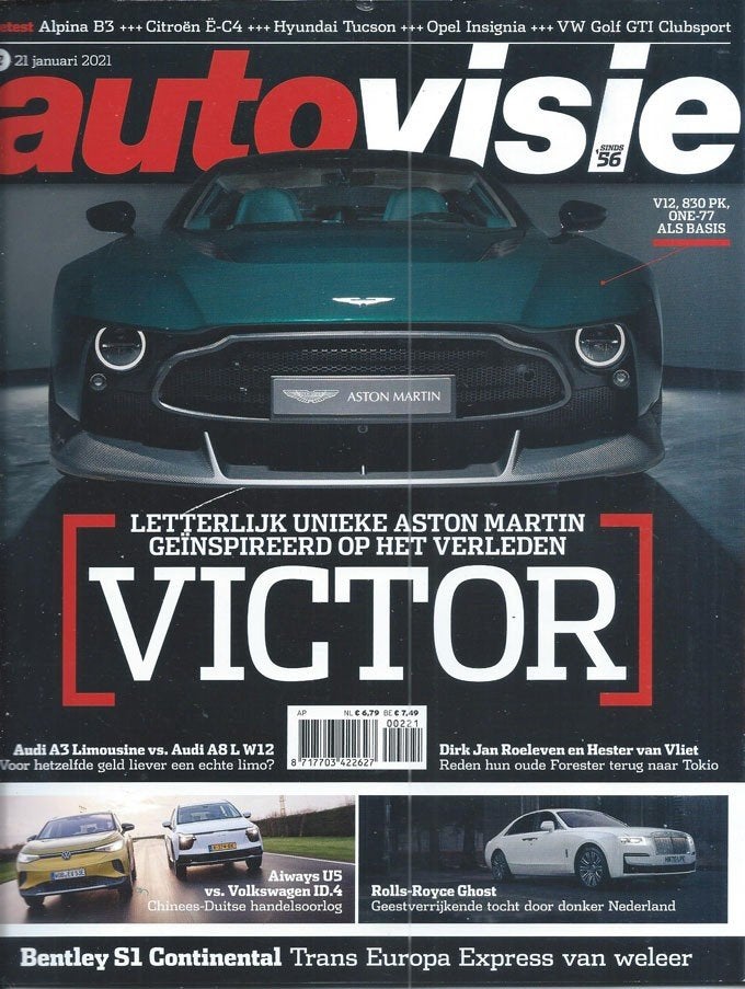 Autovisie 2 2021 : Audi A3 Limousine / A8 - VW ID4 - Bentley, Ophalen of Verzenden, Gelezen, Algemeen