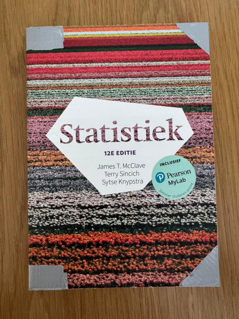 Statistiek - 12e editie, HBO, Ophalen, Gelezen, Sytse Knypstra; James T. McClave; Terry Sincich