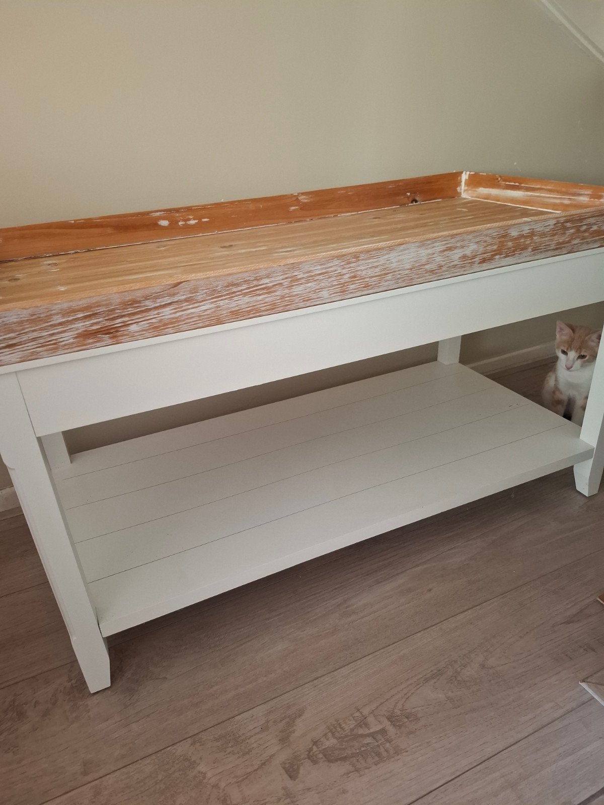 Mooie houten salontafel met afneembaar dienblad, Huis en Inrichting, Ophalen, 50 – 75, Gebruikt, 100 tot 150 cm