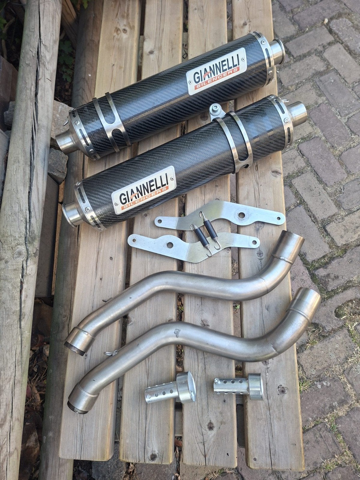 Giannelli Silencers Uitlaatdempers met Linkpijpen, Motoren, Ophalen of Verzenden