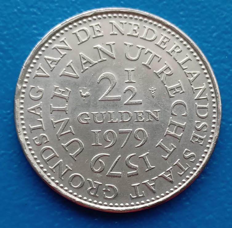 2 1/2 Gulden 1979 - Unie van Utrecht, Postzegels en Munten, Munten | Nederland, Verzenden, Koningin Juliana, 2½ gulden, Losse munt