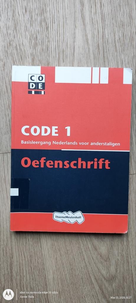 CODE 1 Oefenschrift - Nederlands voor anderstaligen, Ophalen of Verzenden, Zo goed als nieuw, Onbekend (ThiemeMeulenhoff), Nederlands