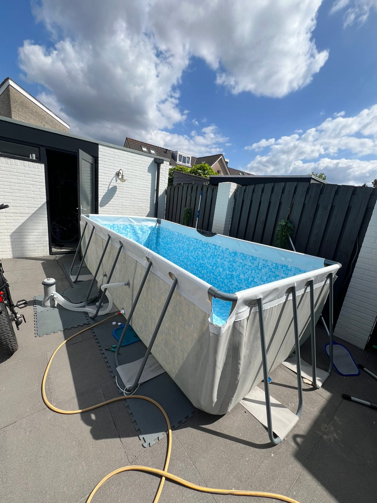 AVENLI FRAME ZWEMBAD 370x180cm, Tuin en Terras, Zwembad-toebehoren, Ophalen, Zo goed als nieuw