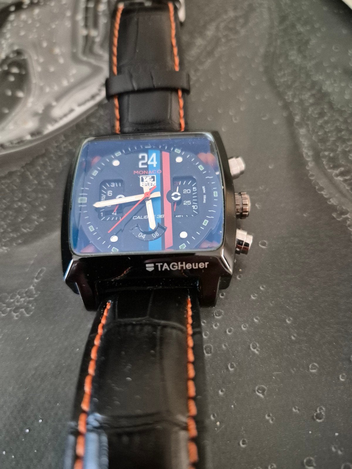 monaco tag heuer horloge, Ophalen of Verzenden, Zwart, Android