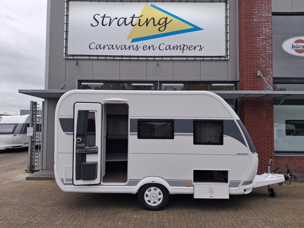 Hobby Ontour 390 SF NIEUW!! DWARSBED!!, Caravans en Kamperen, Schokbreker, Hobby, Bedrijf, Treinzit