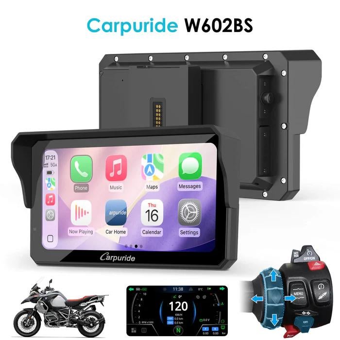 Carpuride W602BS 6" CarPlay & Android Auto BMW Motoren!, Ophalen of Verzenden