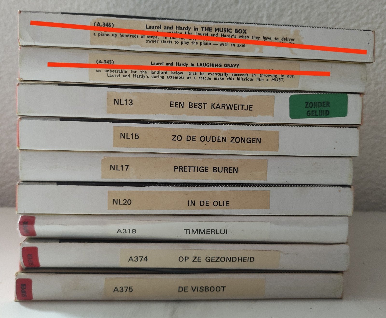 DIVERSE LAUREL & HARDY SUPER 8 FILMS, Audio, Tv en Foto, Filmrollen, Ophalen of Verzenden, 8mm film