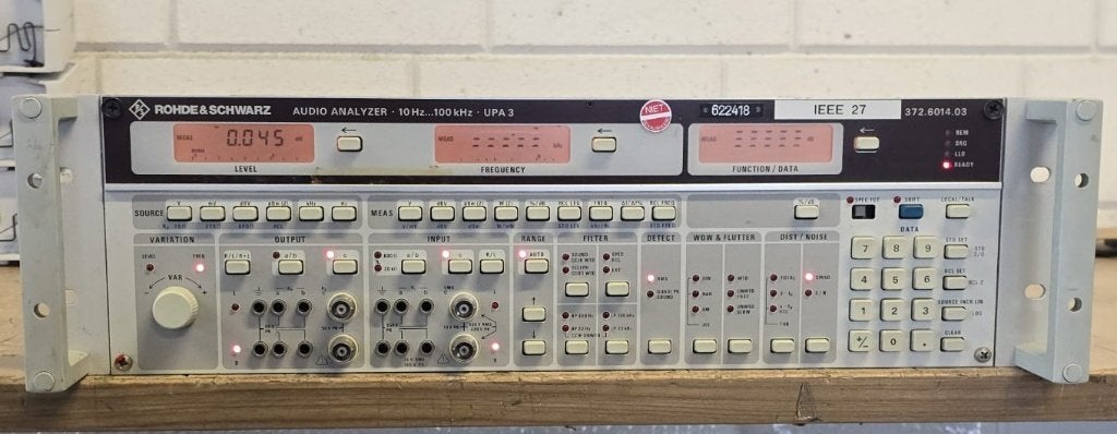 ROHDE&SCHWARZ audio analyzer 10hz 100khz UPA3, Ophalen of Verzenden, Gebruikt, Overige meters